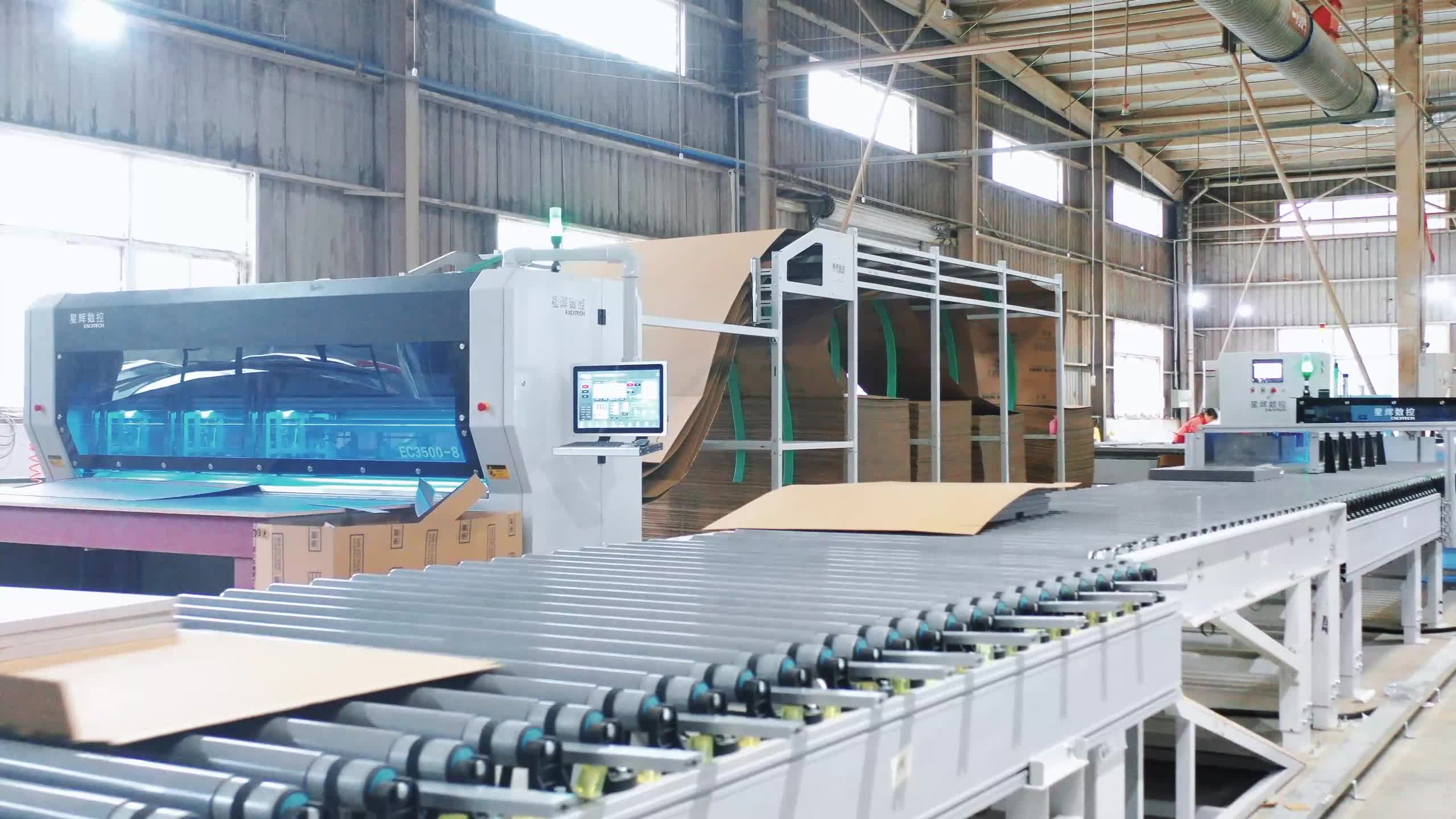 Excitech CNC Sichuan Chengdu -vaikutelmapakkauslinjaprojektin tapausten jakaminen.